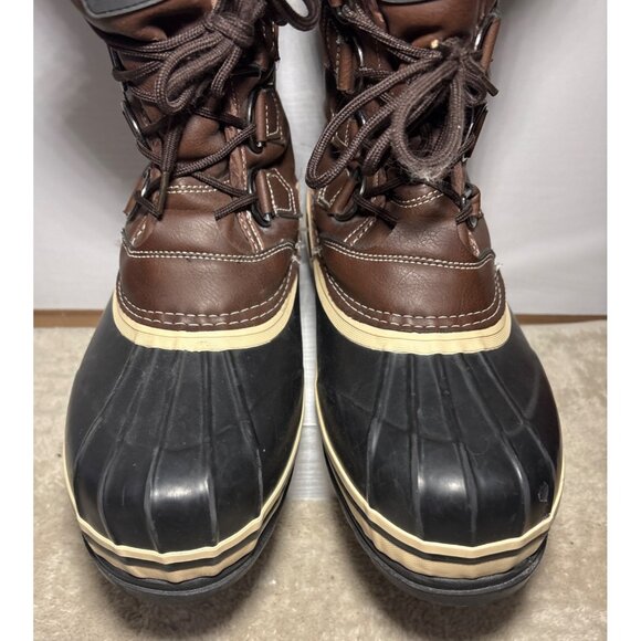 Outbound Size 9 Mens Brown & Black Insulated Winter Boots With Sherpa Lining - Picture 8 of 15